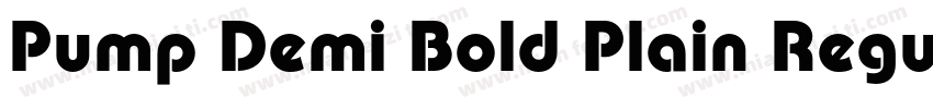 Pump Demi Bold Plain Regular字体转换